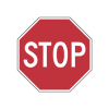 Come to a complete stop, proceed only when safe to do so.
