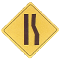 Right lane ends — merge left