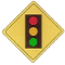 There is a traffic signal ahead.