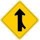 Merging traffic entering from the right.